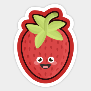 Kawaii Strawberry Sticker